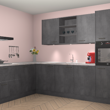 Beton Zwarte keuken Gotenburg 116739