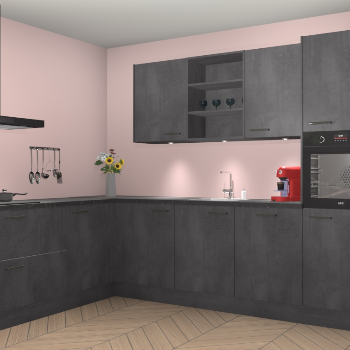 Beton Zwarte keuken Gotenburg 116753