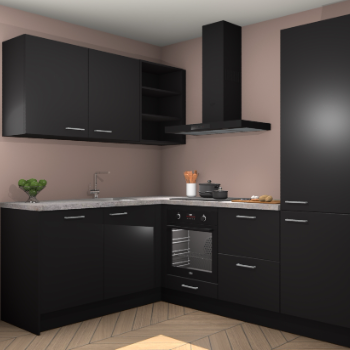 Zwarte keuken Boekarest 117005