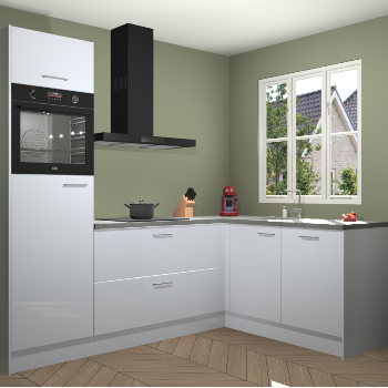 Sneeuwwitte hoogglans keuken Victoria 116341