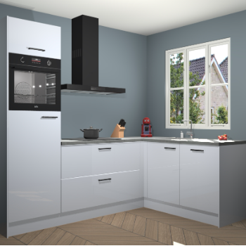 Sneeuwwitte hoogglans keuken Victoria 116359