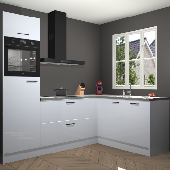 Sneeuwwitte hoogglans keuken Victoria 116364