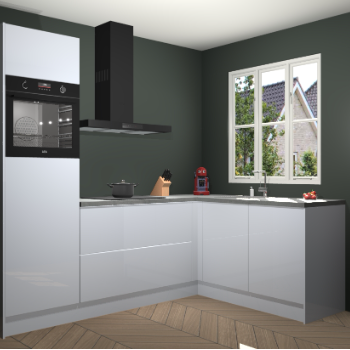 Sneeuwwitte hoogglans keuken Victoria 116374