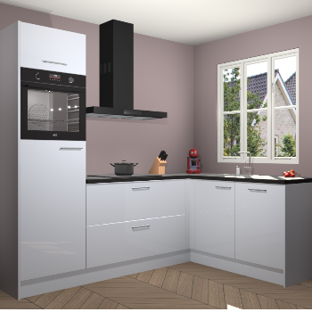 Sneeuwwitte hoogglans keuken Victoria 116337