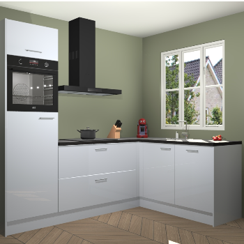 Sneeuwwitte hoogglans keuken Victoria 116342