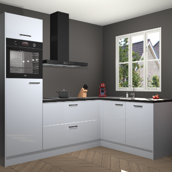 Sneeuwwitte hoogglans keuken Victoria 116365