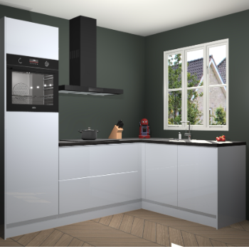 Sneeuwwitte hoogglans keuken Victoria 116375