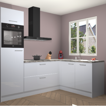 Sneeuwwitte hoogglans keuken Victoria 116338