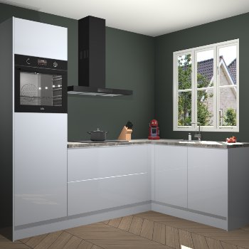 Sneeuwwitte hoogglans keuken Victoria 116376