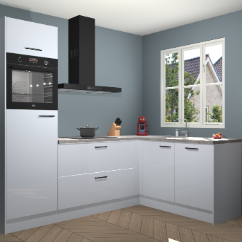 Sneeuwwitte hoogglans keuken Victoria 116362