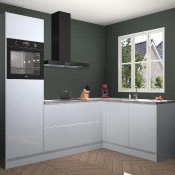 Sneeuwwitte hoogglans keuken Victoria 116377