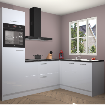 Sneeuwwitte hoogglans keuken Victoria 116340