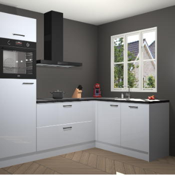 Sneeuwwitte hoogglans keuken Victoria 116368