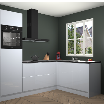 Sneeuwwitte hoogglans keuken Victoria 116378