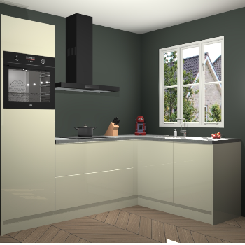 Magnolia hoogglans keuken Victoria 116566