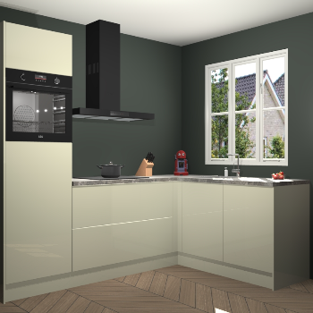 Magnolia hoogglans keuken Victoria 116568