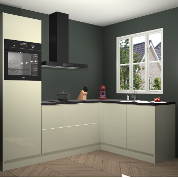 Magnolia hoogglans keuken Victoria 116570