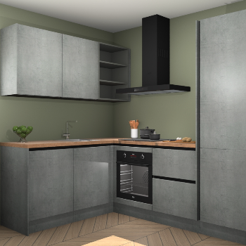 Beton Parelgrijs greeploze keuken Boekarest 117153