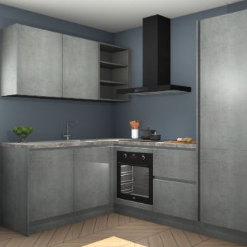 Beton Parelgrijs greeploze keuken Boekarest 117229