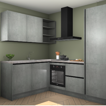 Beton Parelgrijs greeploze keuken Boekarest 117241