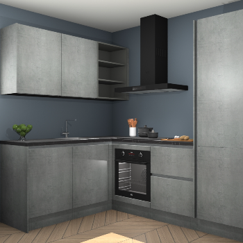 Beton Parelgrijs greeploze keuken Boekarest 92755