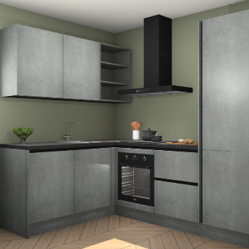 Beton Parelgrijs greeploze keuken Boekarest 117291