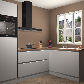 Zijdegrijze greeploze keuken Victoria 116792