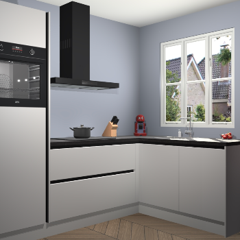 Zijdegrijze greeploze keuken Victoria 116935