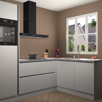 Zijdegrijze greeploze keuken Victoria 116919