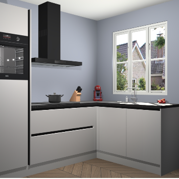 Zijdegrijze greeploze keuken Victoria 116938