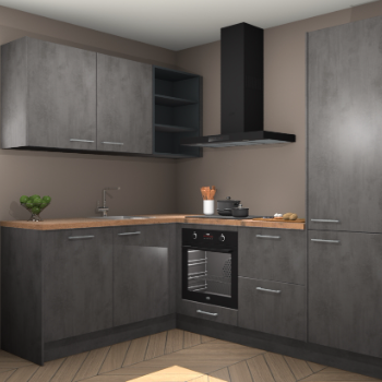 Beton Antraciet keuken Boekarest 117336