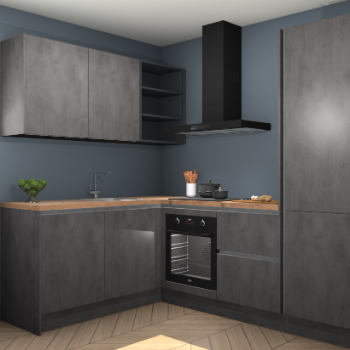 Beton Antraciet greeploze keuken Boekarest 117338