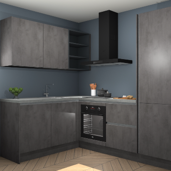 Beton Antraciet greeploze keuken Boekarest 117364