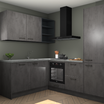 Beton Antraciet keuken Boekarest 117366