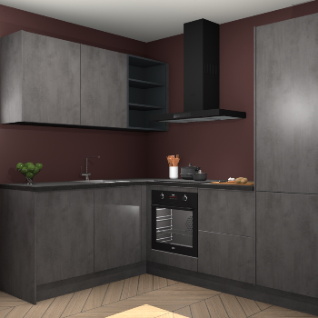 Beton Antraciet keuken Boekarest 117382