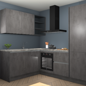 Beton Antraciet greeploze keuken Boekarest 117388