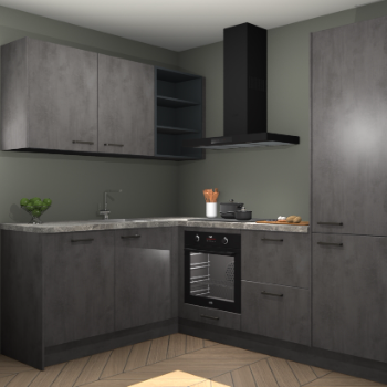 Beton Antraciet keuken Boekarest 117390