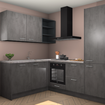 Beton Antraciet keuken Boekarest 117396