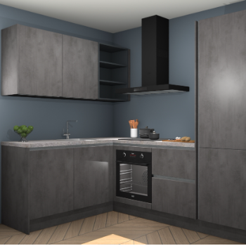 Beton Antraciet greeploze keuken Boekarest 117397