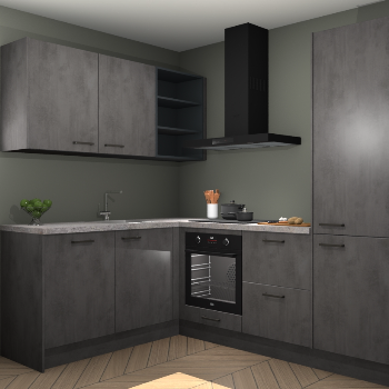 Beton Antraciet keuken Boekarest 117399