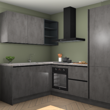Beton Antraciet greeploze keuken Boekarest 117400