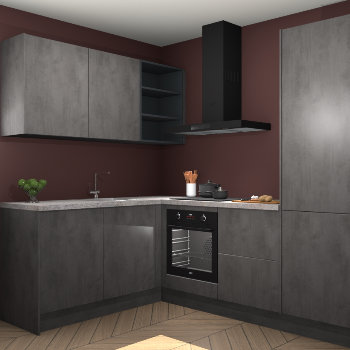 Beton Antraciet keuken Boekarest 117401