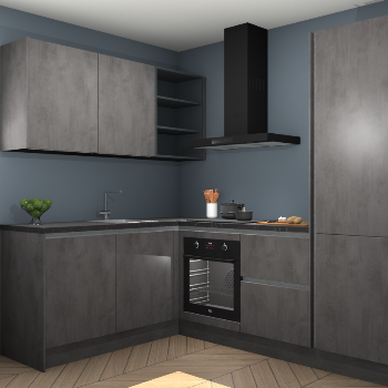 Beton Antraciet greeploze keuken Boekarest 117405