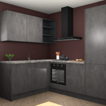 Beton Antraciet keuken Boekarest 117392