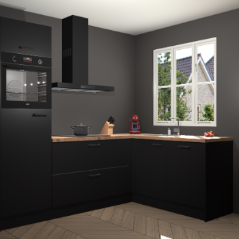 Zwarte keuken Victoria 117056