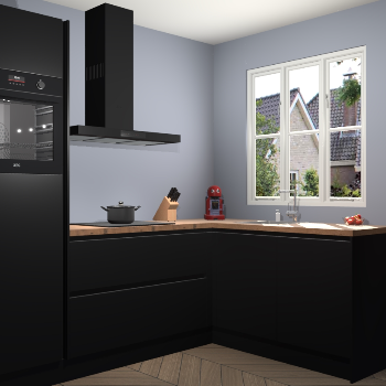 Zwarte greeploze keuken Victoria 117062