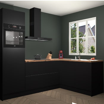 Zwarte keuken Victoria 117068