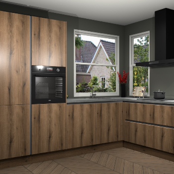 Goud Eiken greeploze keuken Kotor 117426