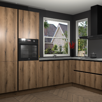 Goud Eiken greeploze keuken Kotor 117429