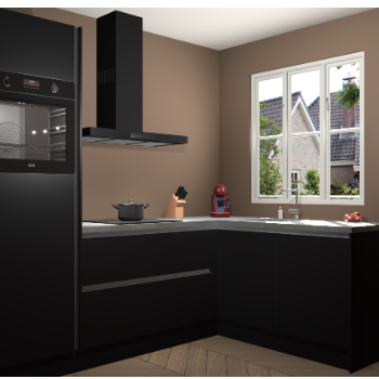 Zwarte greeploze keuken Victoria 117311